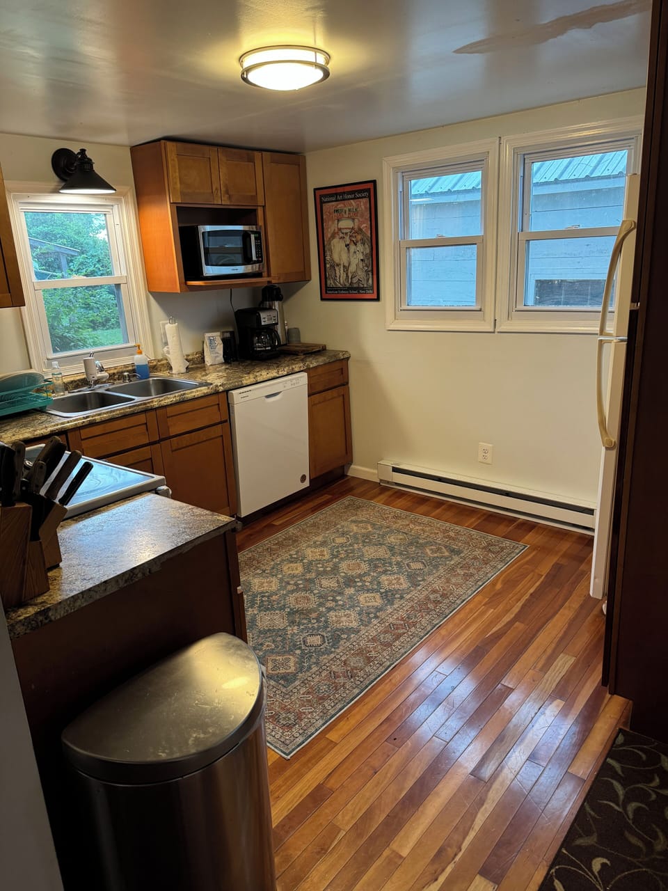 Kitchen with dishwasher.