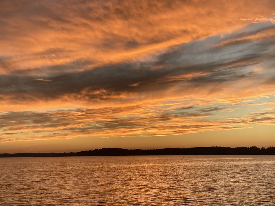 Sunset in October 2020 