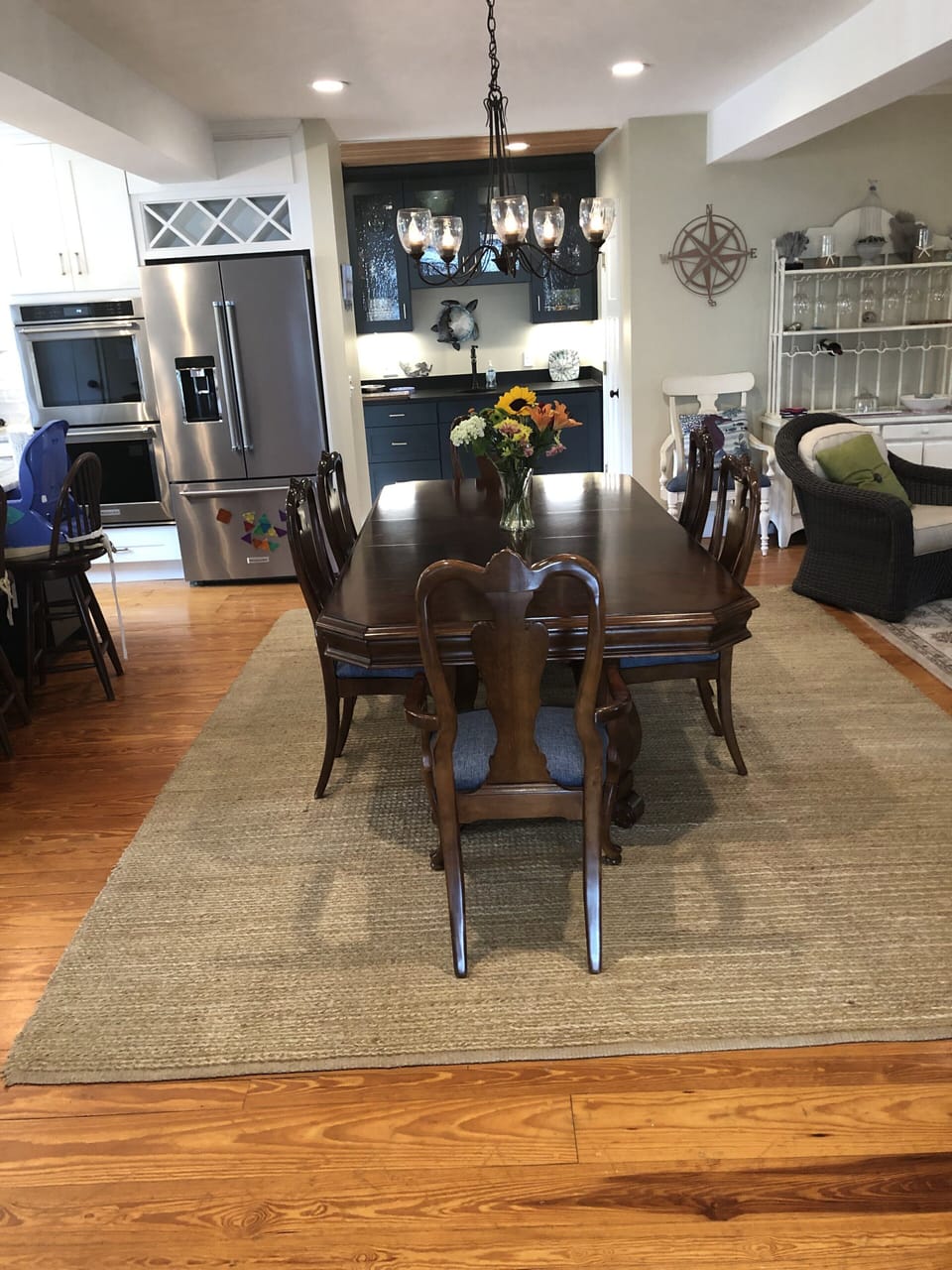 Dining table with seating for 8
