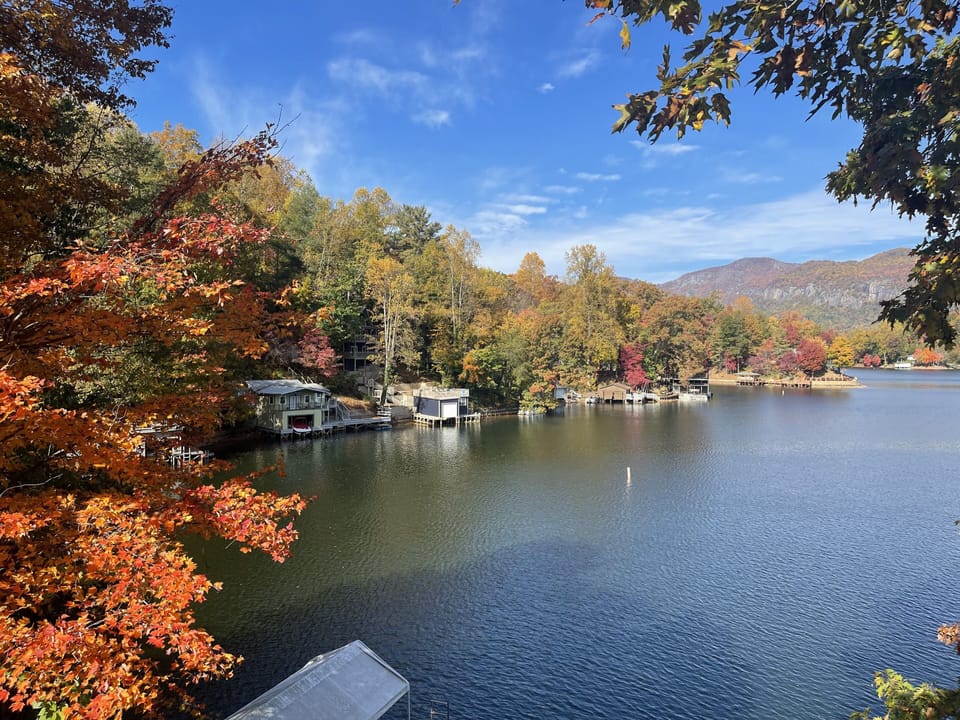 Fall on the lake  is the most beautiful time of year.