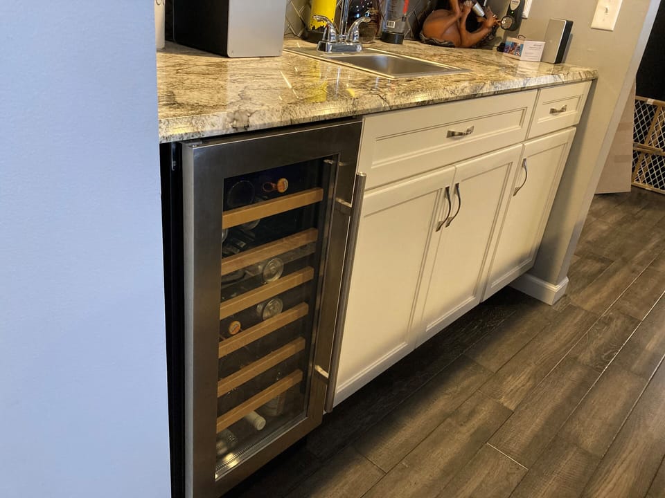 Bar with wine fridge