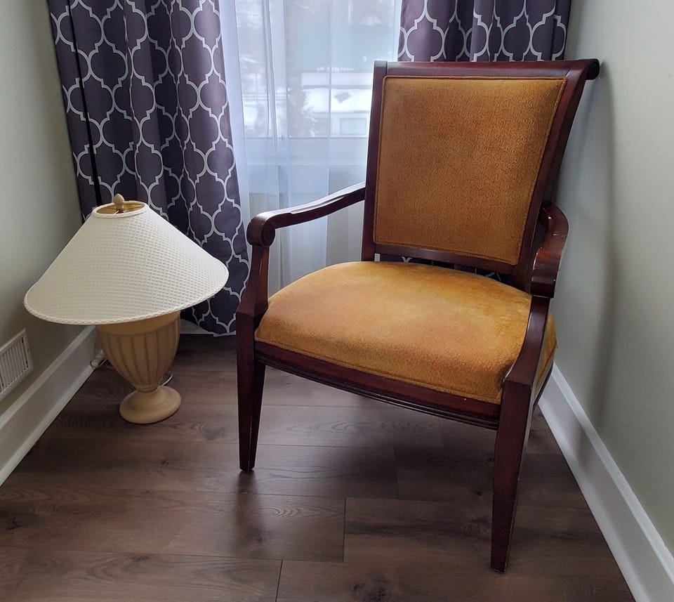 Reading corner in King bedroom.