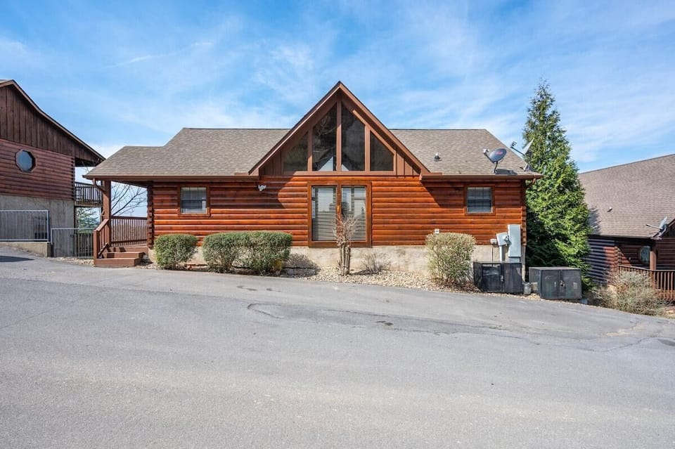 Front of the Cabin, Newly stained