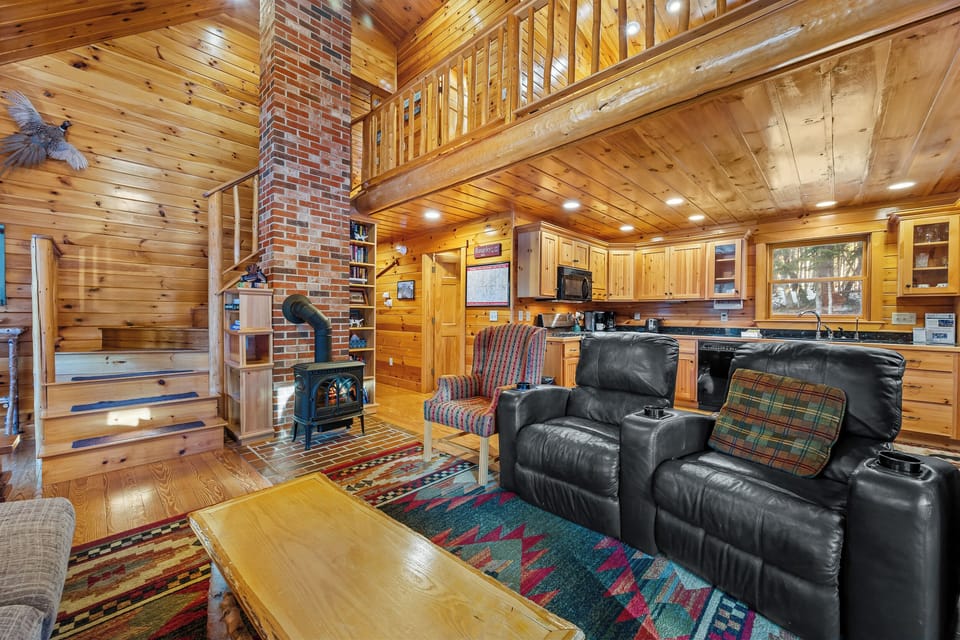 Living area with gas fireplace