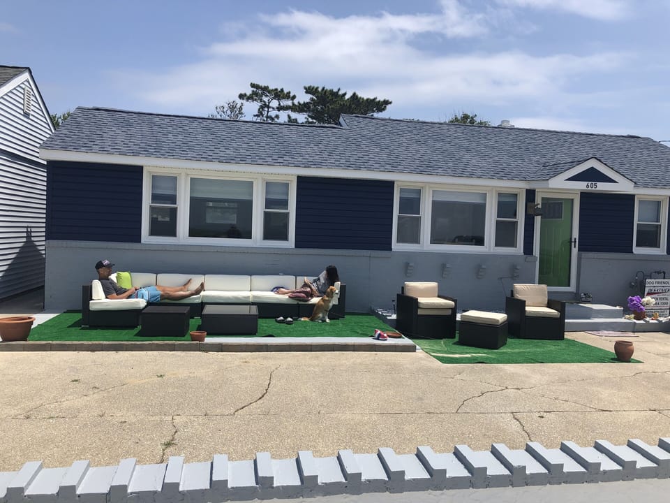 Outdoor seating for relaxing and sunsets.  