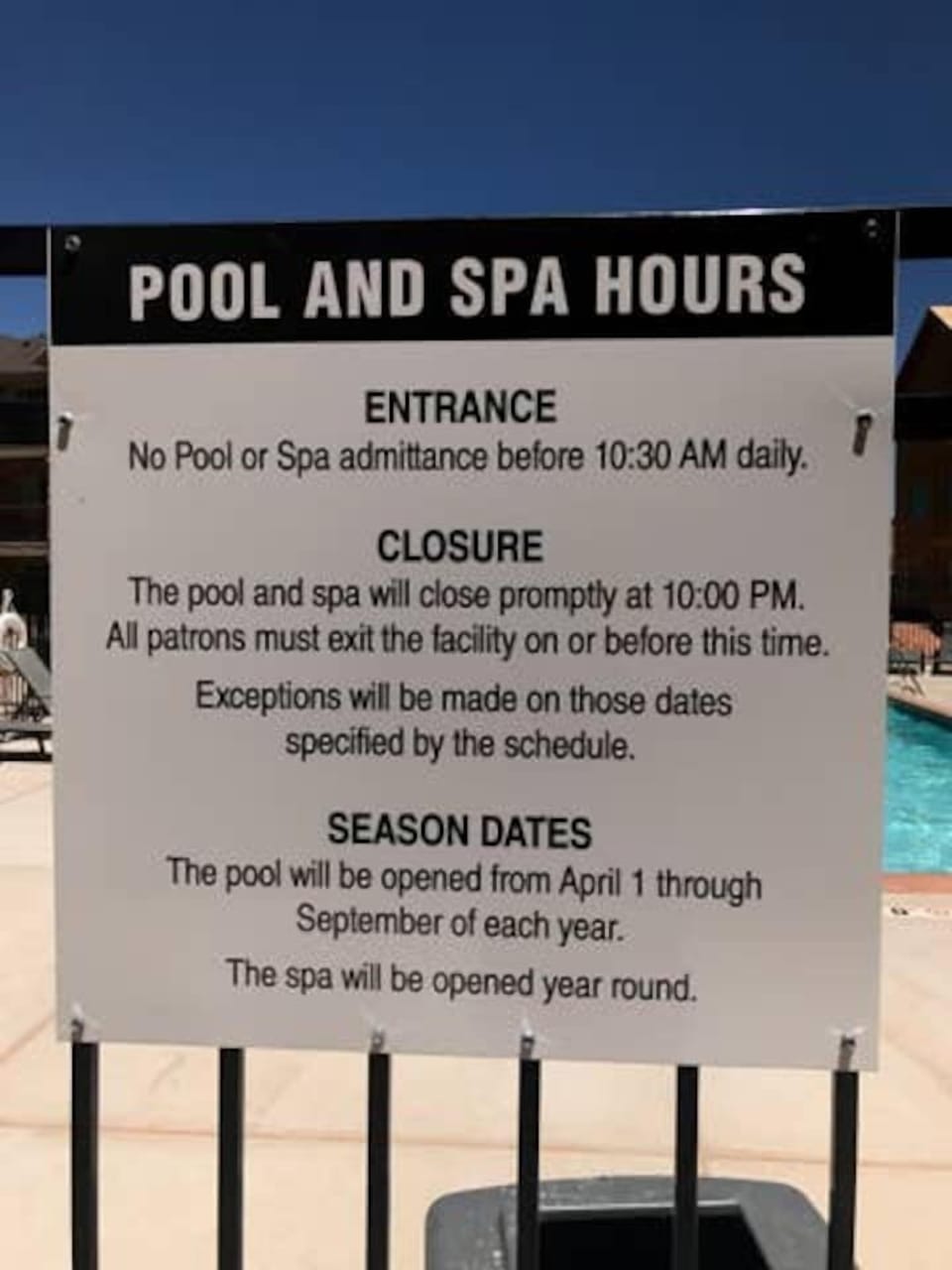 Pool Info