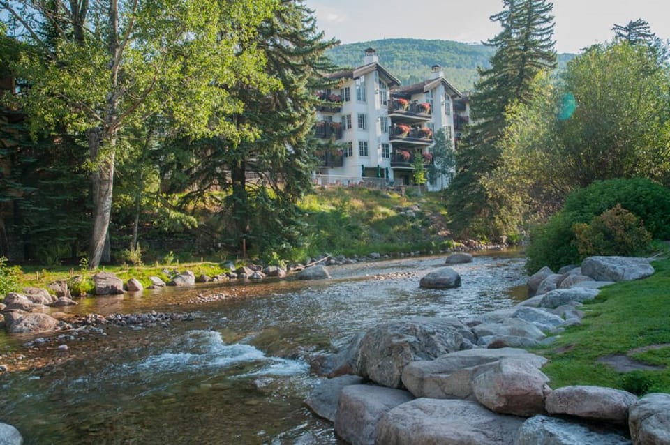 Take in the views of Gore Creek from your balcony; an 18.5 mile river in Vail.