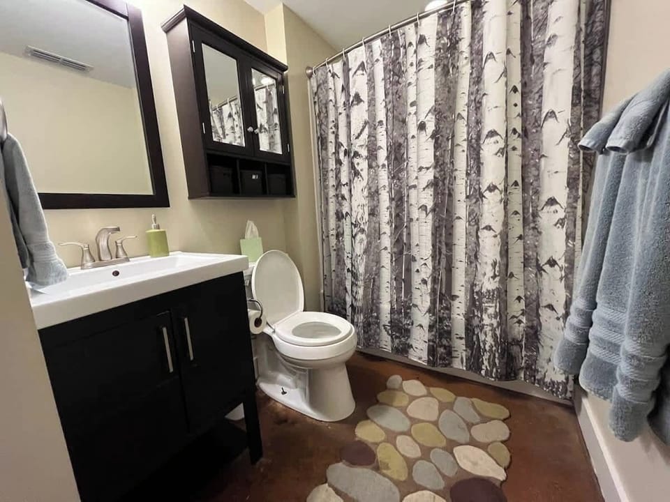 Full bathroom with modern fixtures 