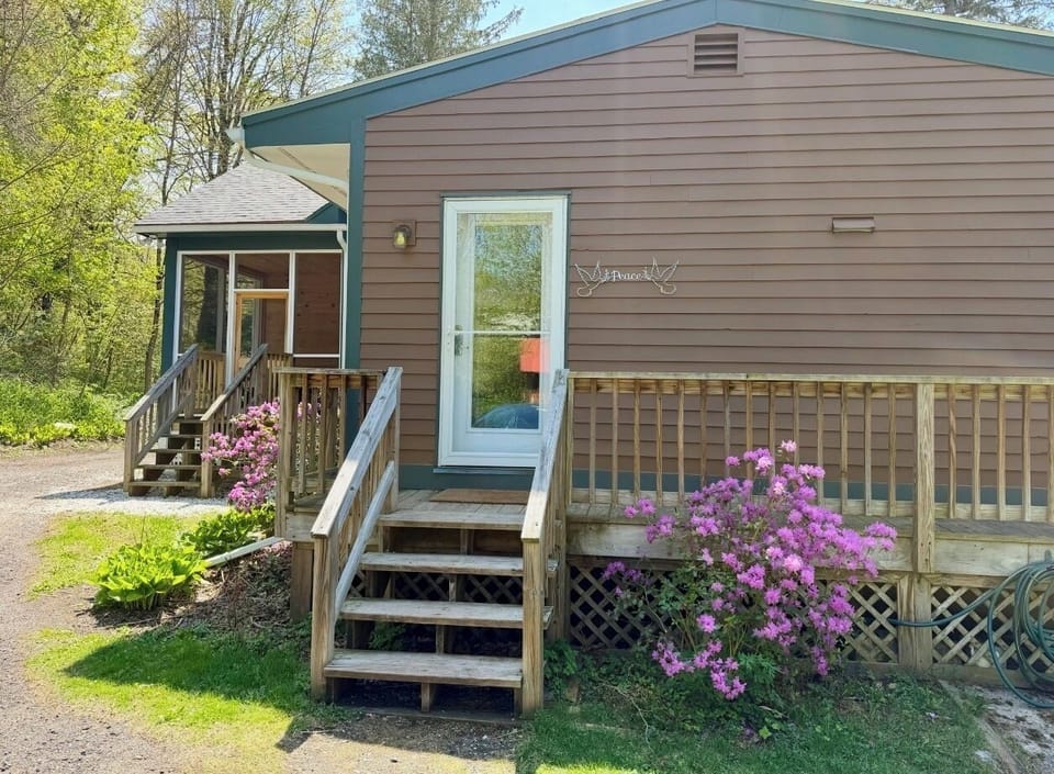 Entrance with digital lock and directly into kitchen.