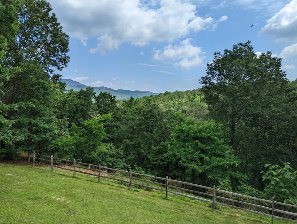 Mountain view from back porch