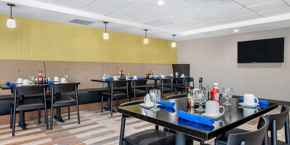 Start your morning with coffee and comfortable, spacious seating.