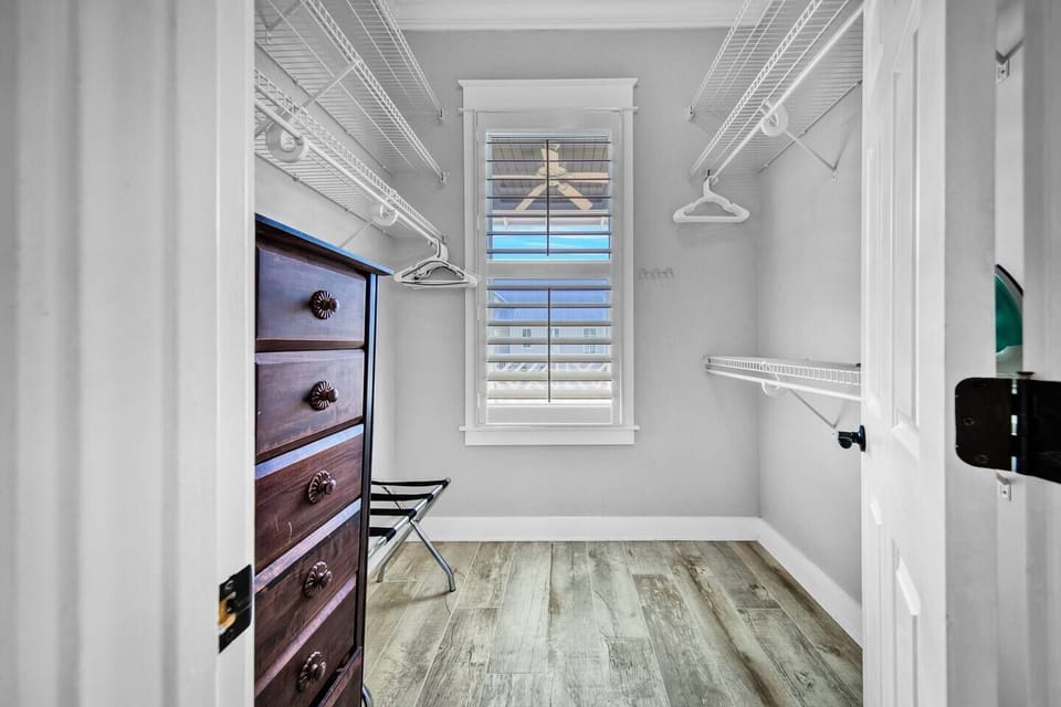 Walk in master closet, large enough for pack and play