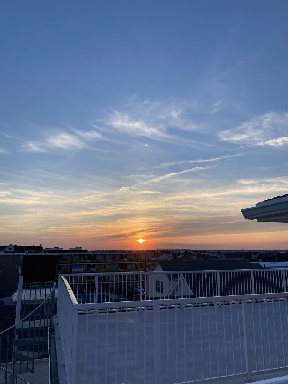 Rooftop view of the sunset on bayside 