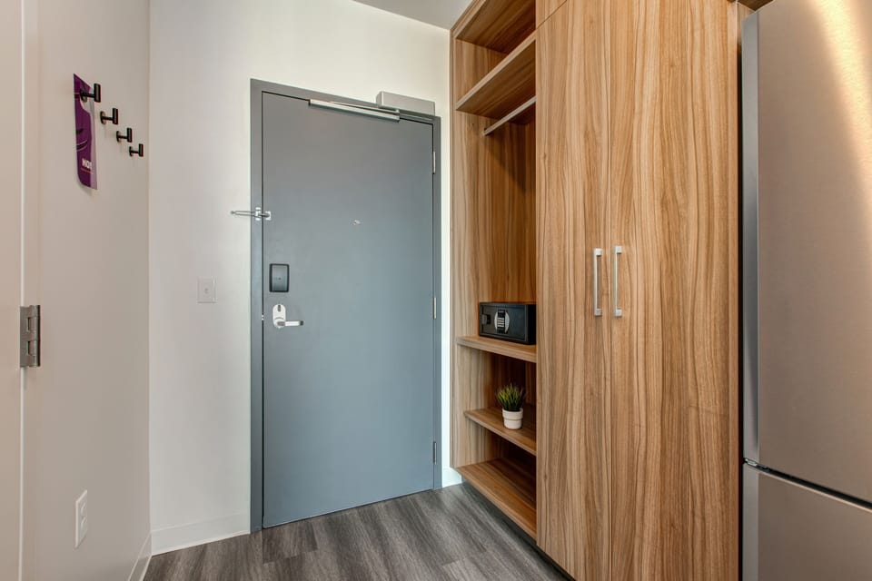 Coat Rack, Storage and Safe