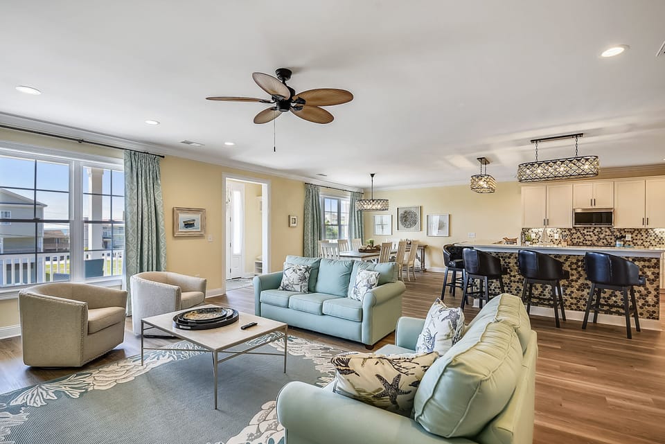 The magnificent windows allow the sun to shine into most rooms!