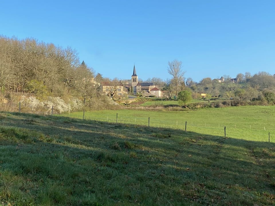 View of Pontcirq from the back of the house

