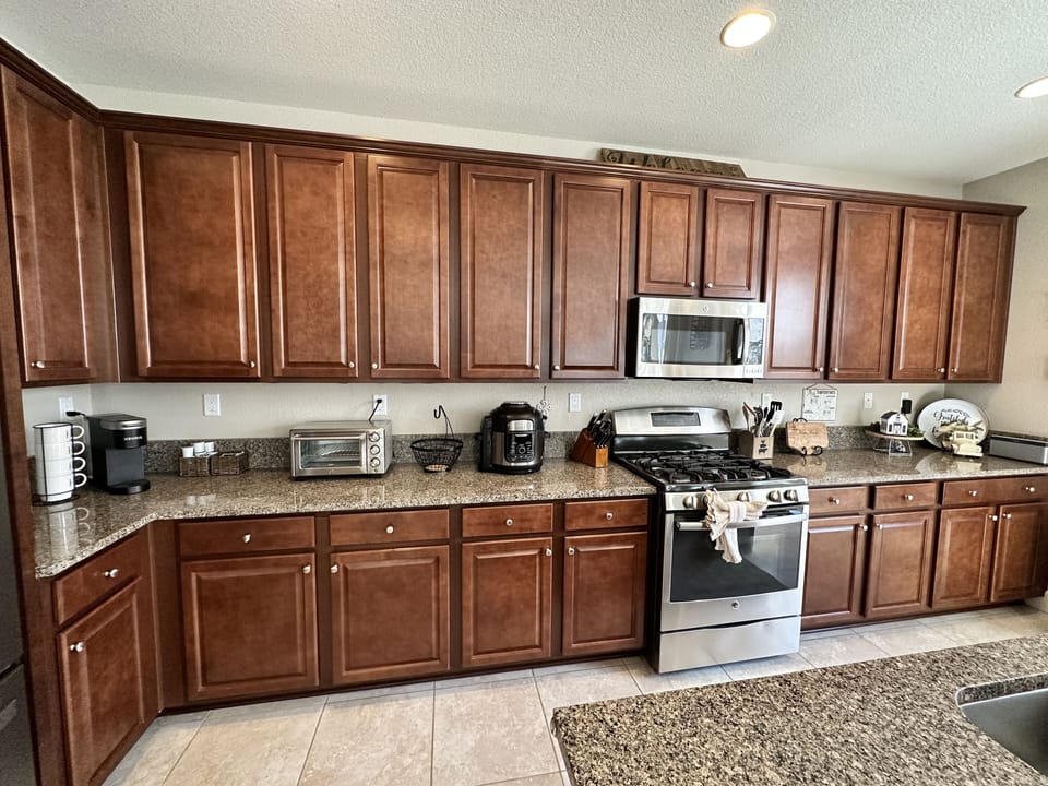 Fully stocked kitchen