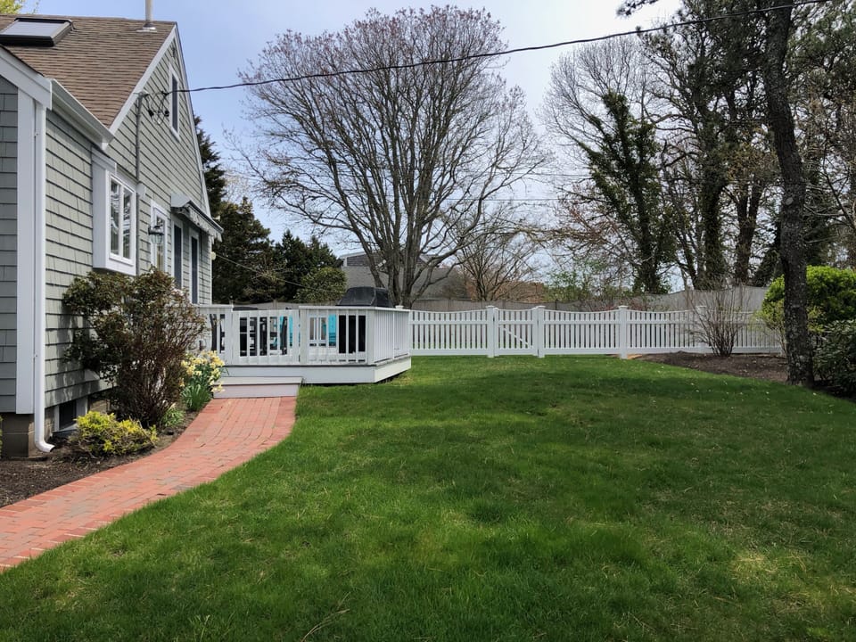 Right of house showing deck