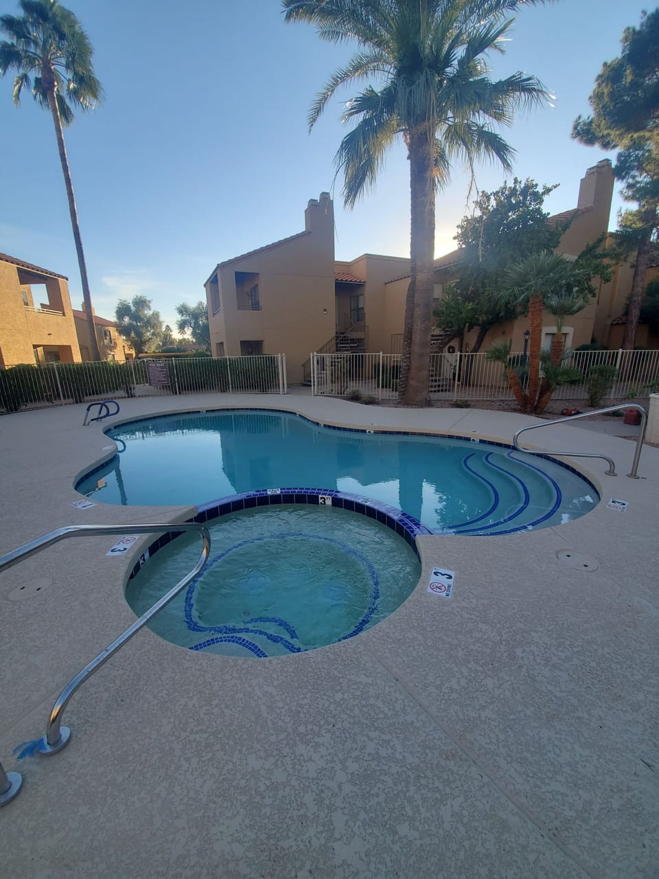   Pool and spa close to condo