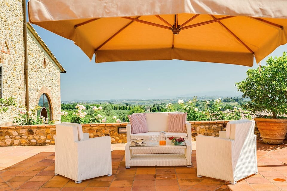 Plant, Property, Sky, Azure, Shade, Outdoor Furniture, Interior Design, Orange, Yellow, Lighting