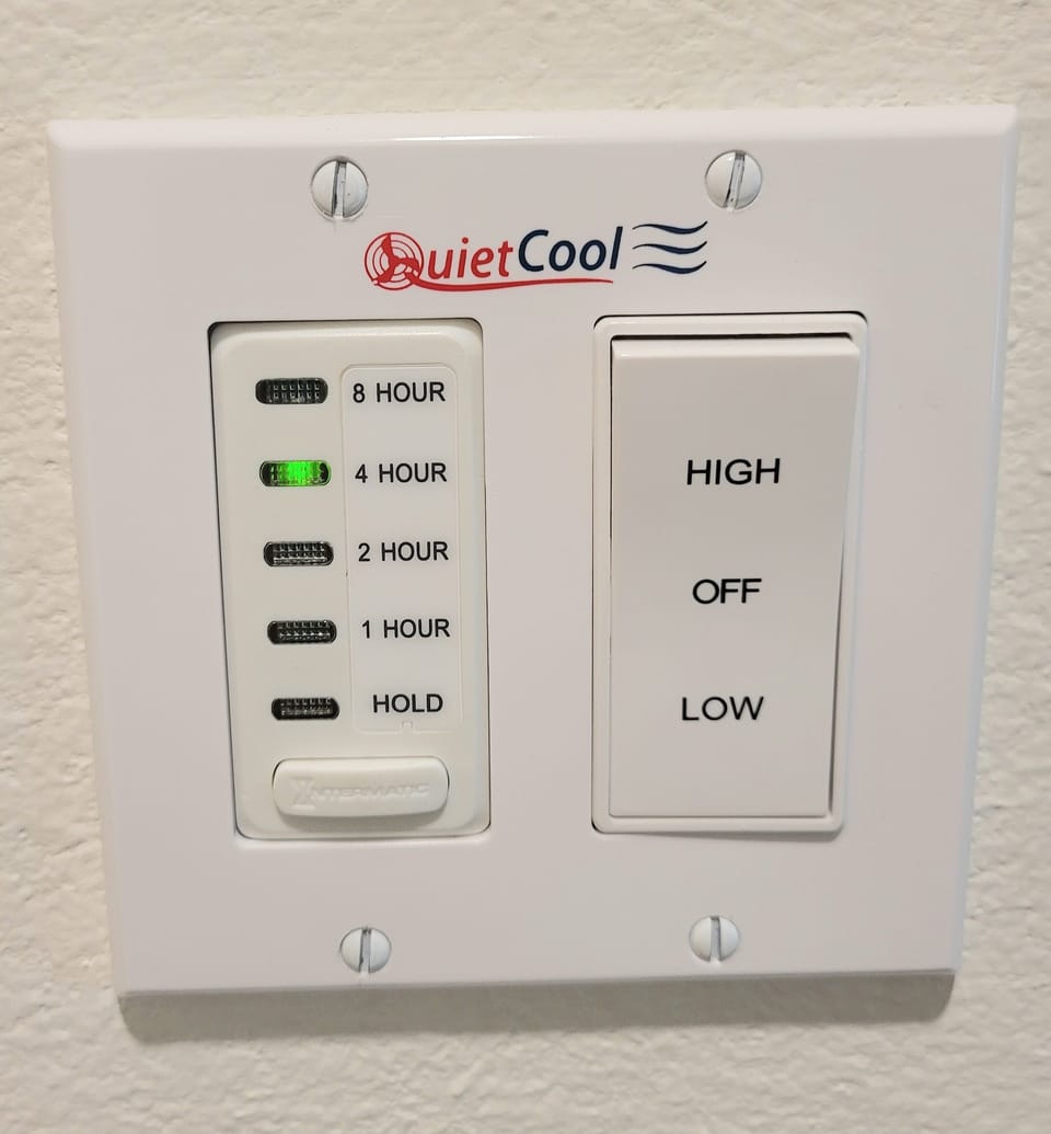 Utilize the house fan to facilitate fresh air circulation.