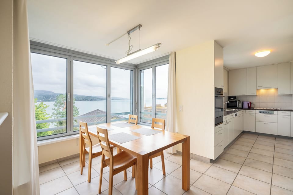 Dining area and kitchen
