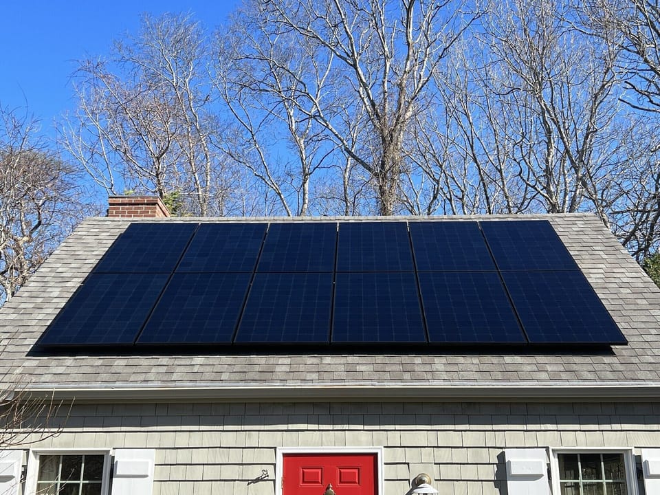Renewable energy home. 100% powered by solar