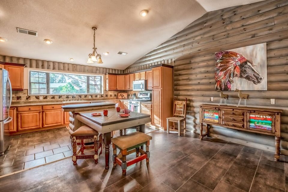 Unique kitchen with breakfast nook