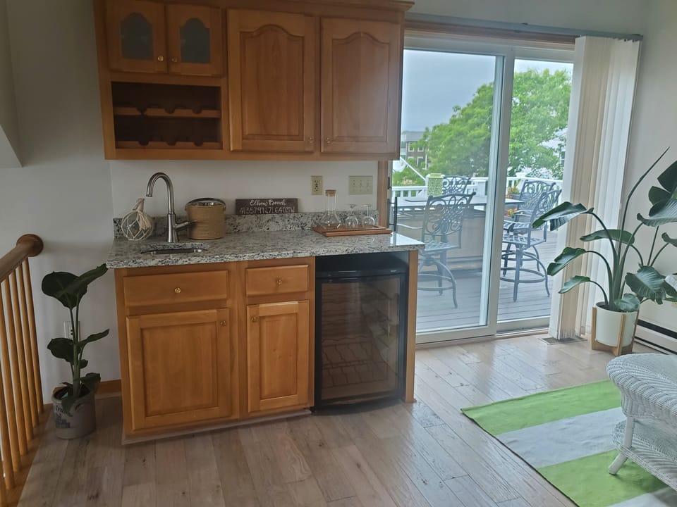Wet bar on loft