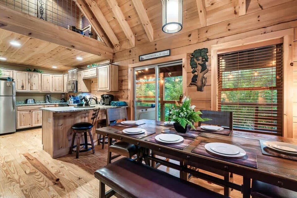 Dining area and kitchen