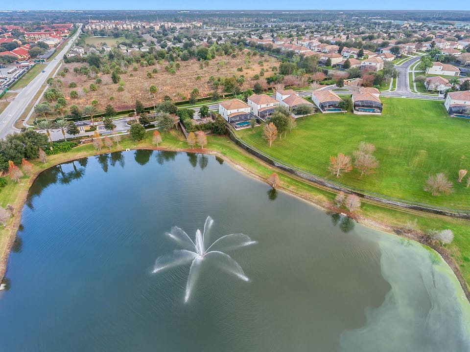 Birds Eye View Of Pond Behind Hangar TWO