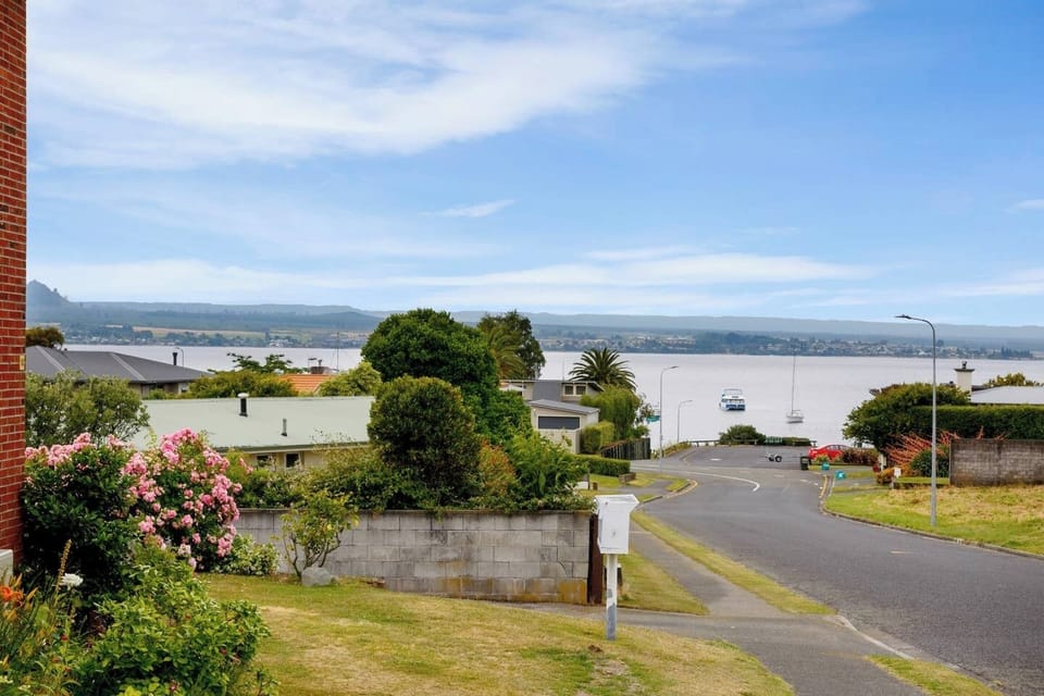 Beautiful Taupo lake just down the road