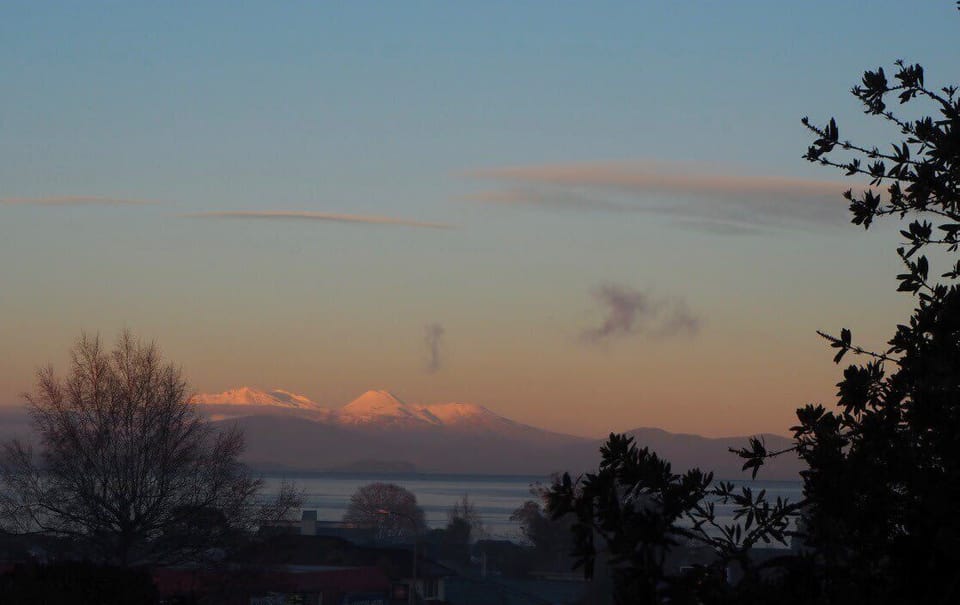 Enjoy amazing views of the mountain and lake