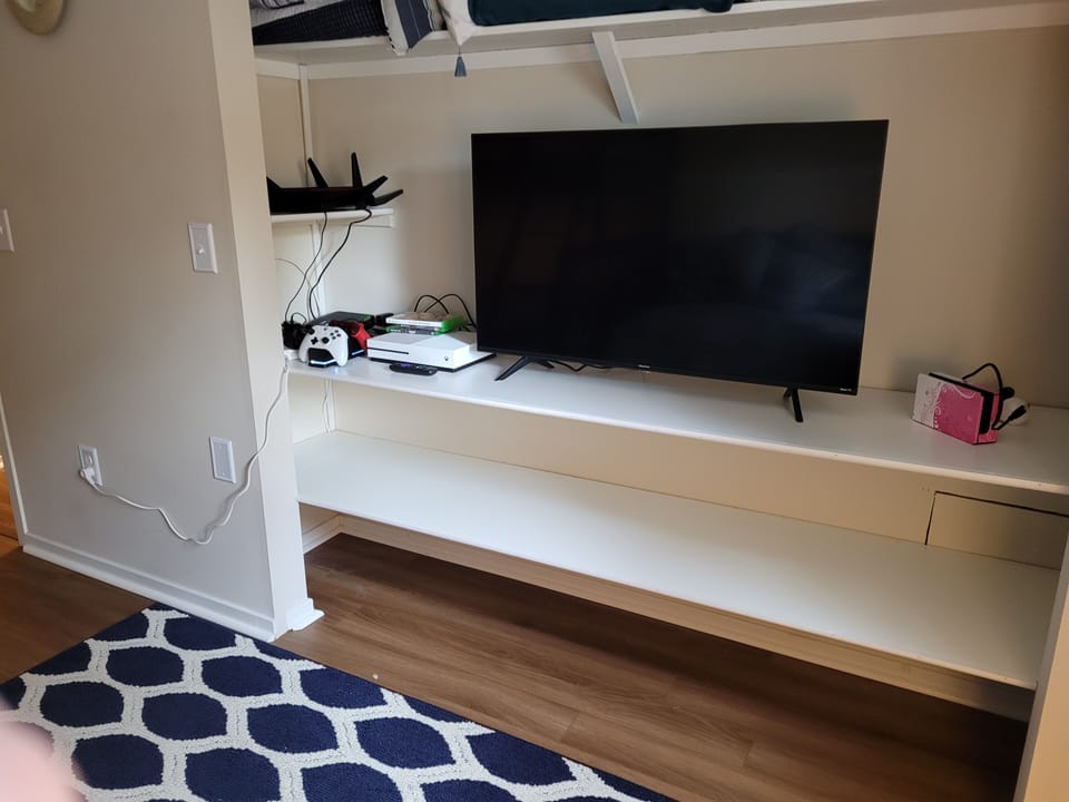 TV in 2nd Bedroom with XBox gaming console. 
