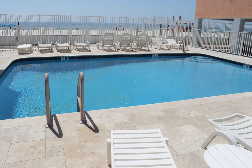 Gulf front heated pool
