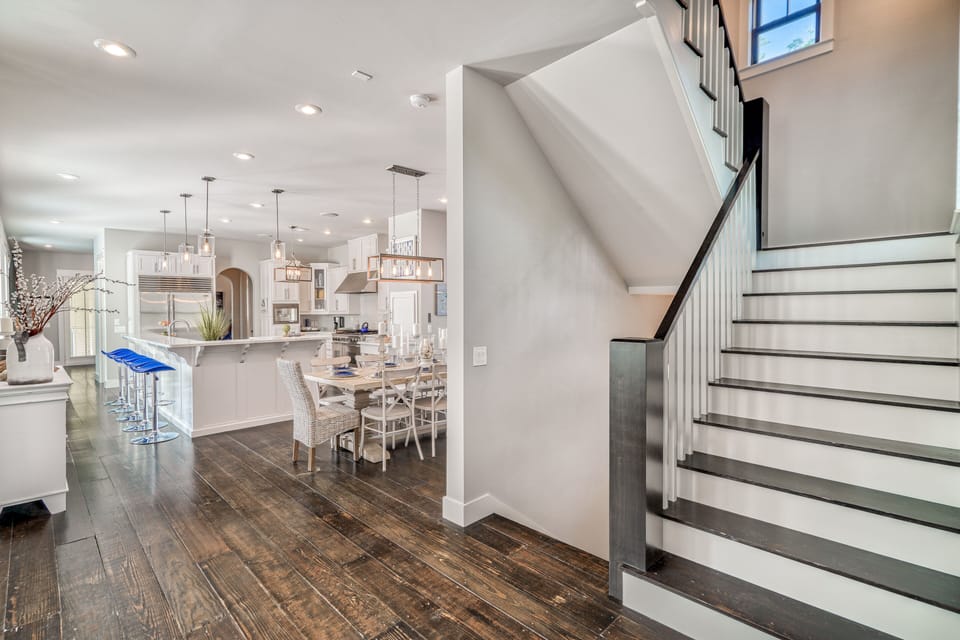 Stairs to First and Third Floors