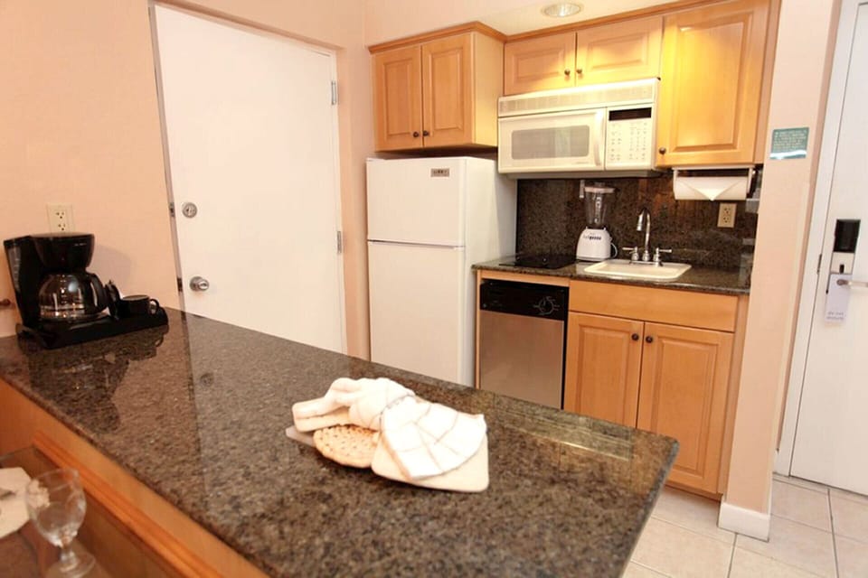 Full Kitchen complete with dishes, cutlery, utensils and cookware.