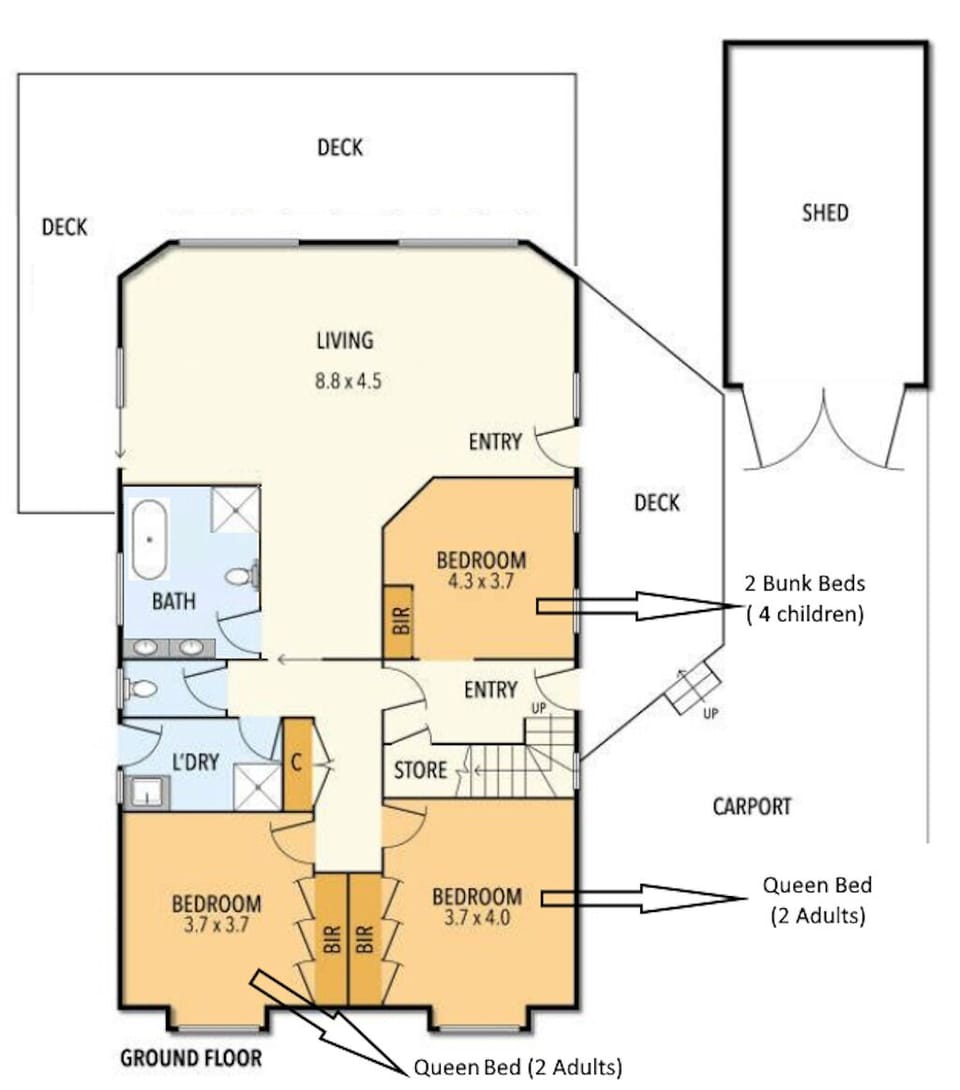 Floor plan of the ground floor