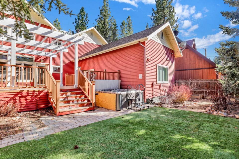 “Bright street perspective with tidy homes and inviting pathways for guests.