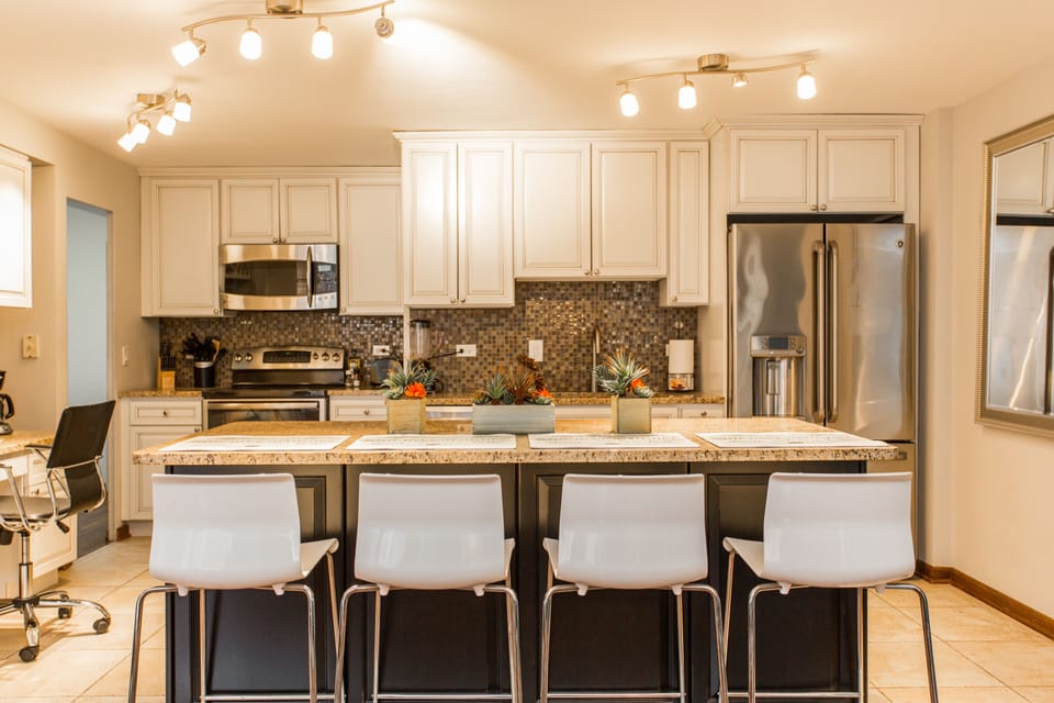 Both kitchens fully stocked to cook your favorite gourmet meal!