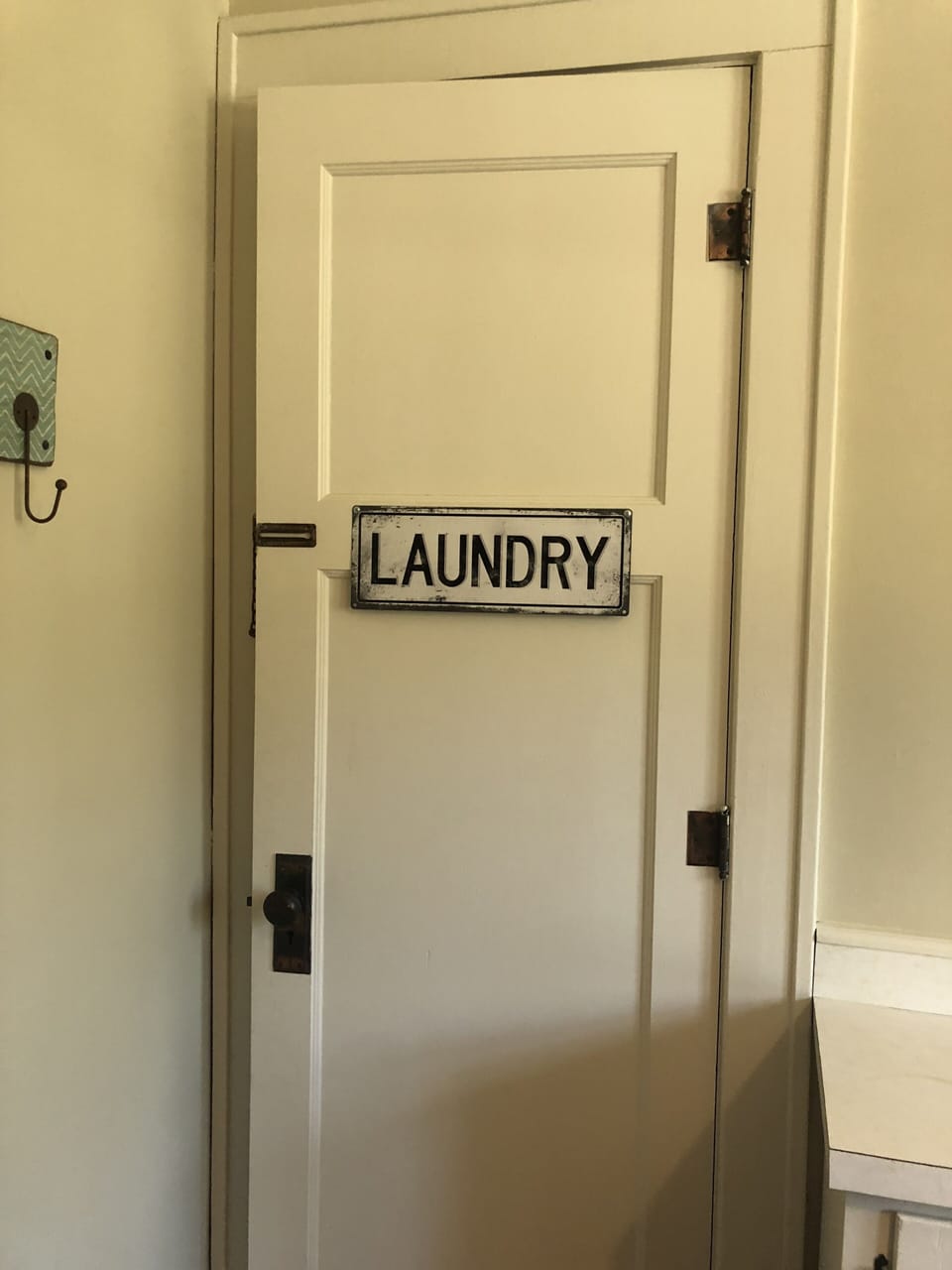 Entrance to finished basement from kitchen