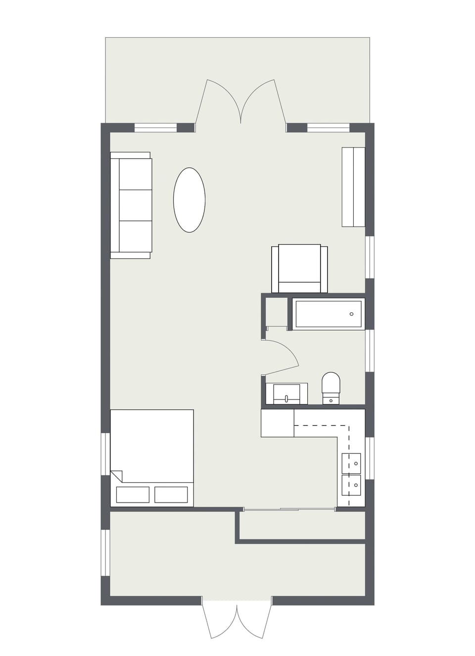 Floor plans of the bottom unit
