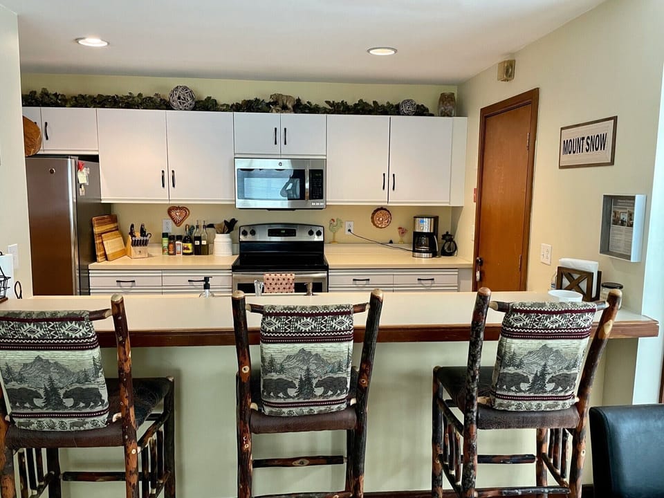 Kitchen is simple and clean and well equipped