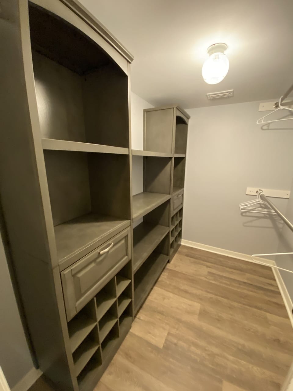 Master bedroom walk in closet
