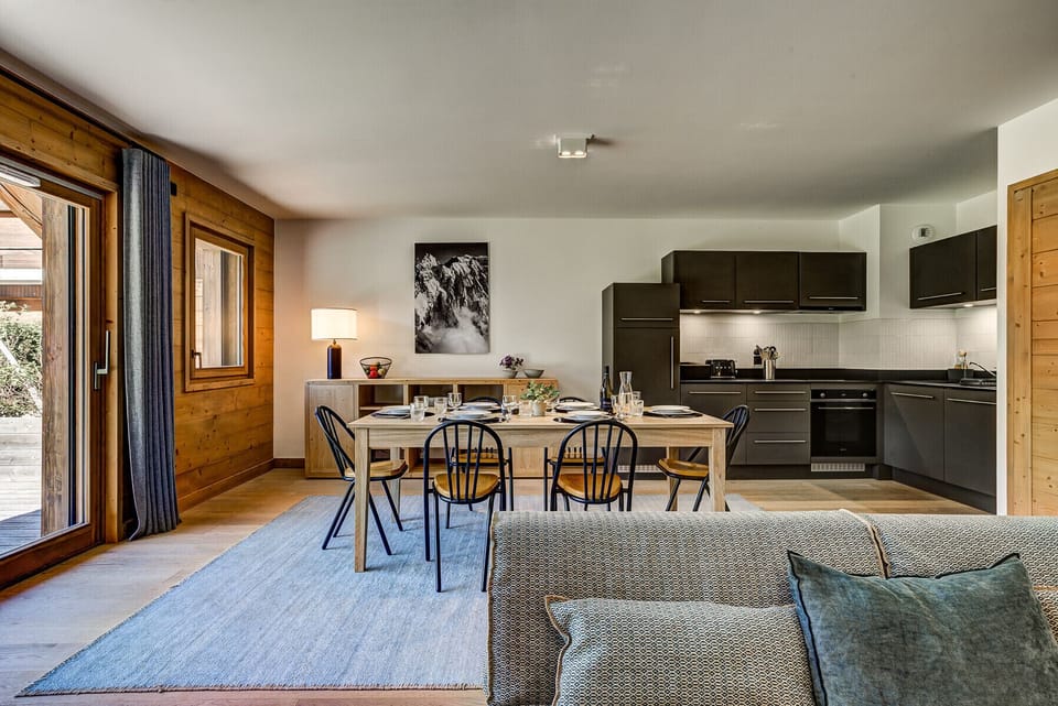 Light, spacious living area