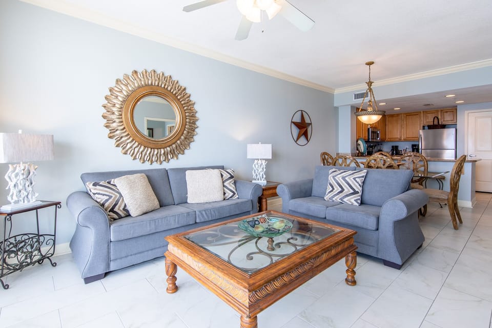 Sleeper sofa in the living room.