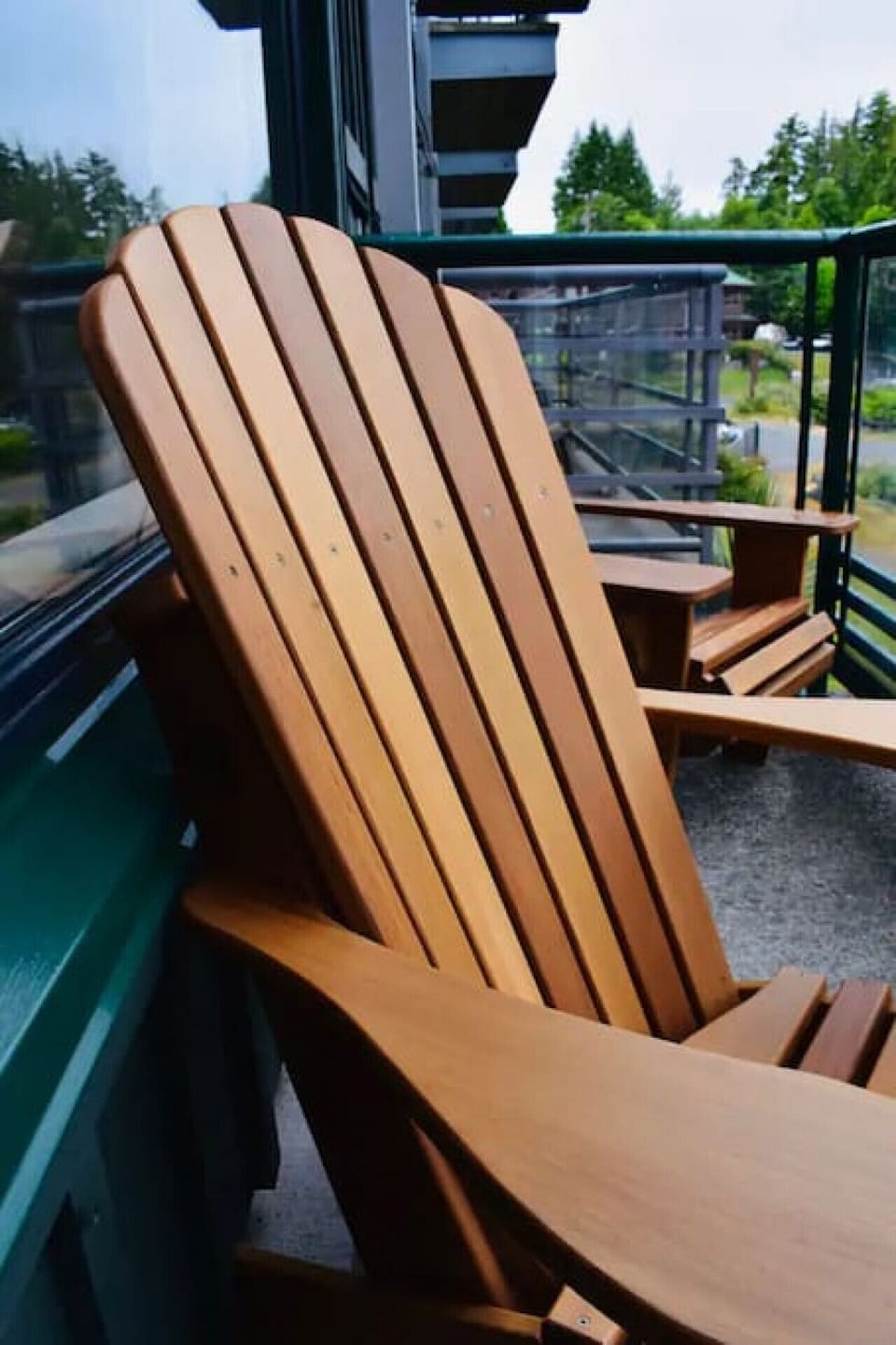 Large, lounge style Adirondack chairs made in Tofino