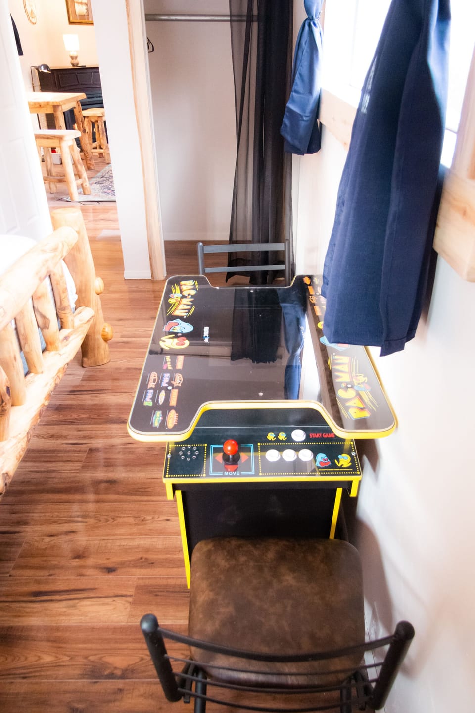 Pac-Man cocktail style video game.
