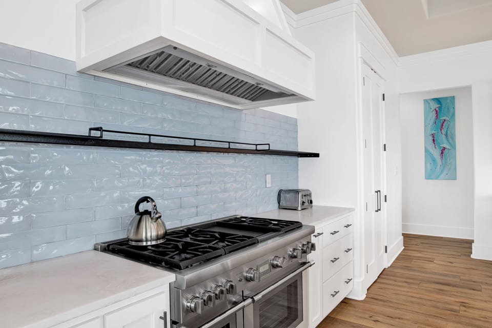 Stone counters and stainless appliances