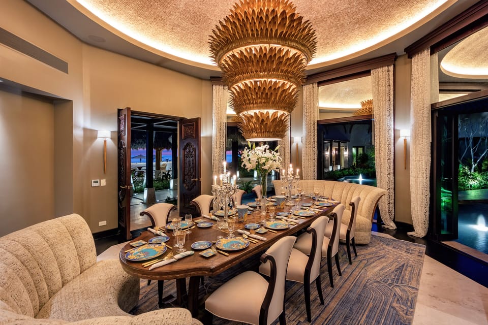 Versace-themed Dining Room for Formal Celebrations
